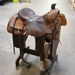 16 " USED JEFF SMTIH RANCH CUTTER SADDLE Saddles Jeff Smith