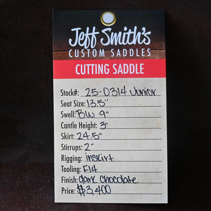 13.5" JUNIOR JEFF SMITH BUSTER WELCH CUTTING SADDLE Saddles - New Jeff Smith