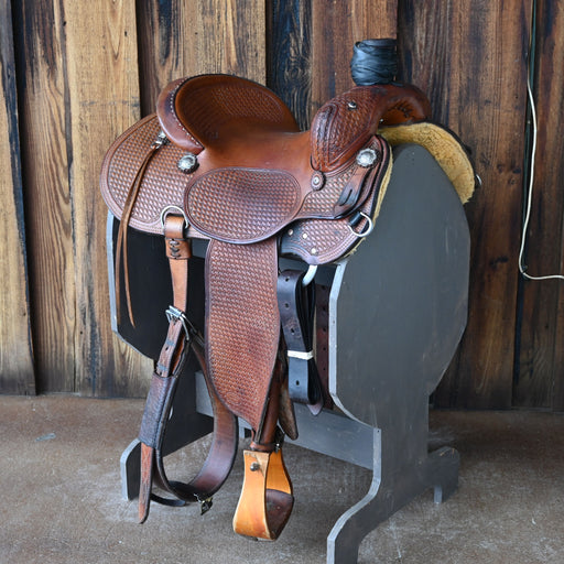 15" USED LANGERUD CUSTOM RANCH SADDLE Saddles - Used Langerud Custom Saddles