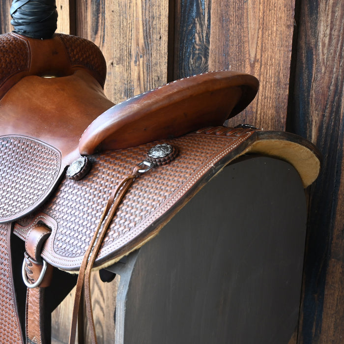 15" USED LANGERUD CUSTOM RANCH SADDLE Saddles - Used Langerud Custom Saddles