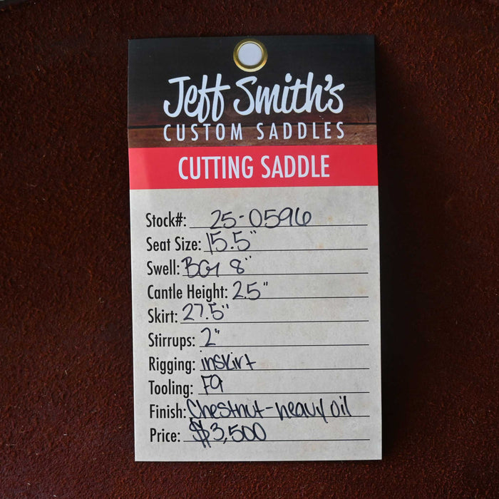 15.5" JEFF SMITH BEAU GALYEAN CUTTING SADDLE Saddles - New Jeff Smith