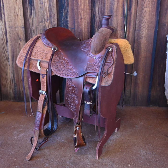15.5" USED JEFF SMITH RANCH CUTTER SADDLE