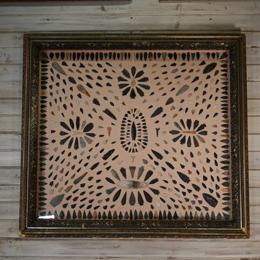 Early 1900's Framed Nevada Points w/538 Arrowheads - Frame is dated back to the 1800's Collectibles MISC