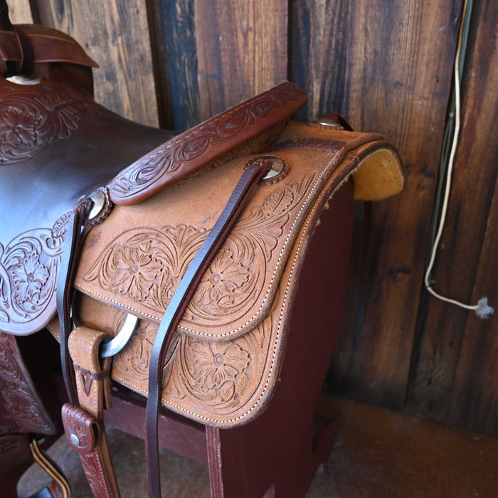 15.5" USED JEFF SMITH RANCH CUTTER SADDLE