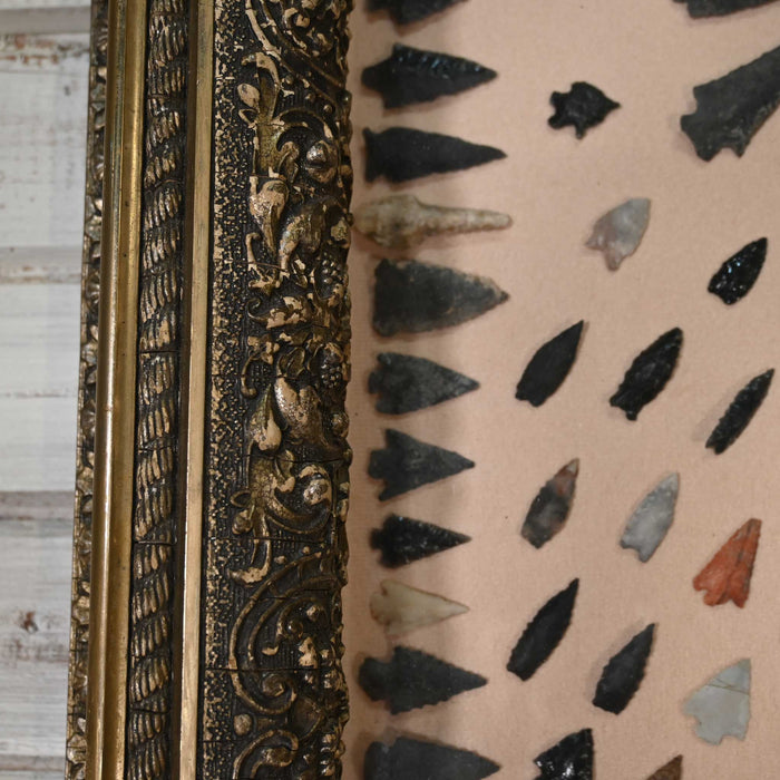Early 1900's Framed Nevada Points w/538 Arrowheads - Frame is dated back to the 1800's Collectibles MISC