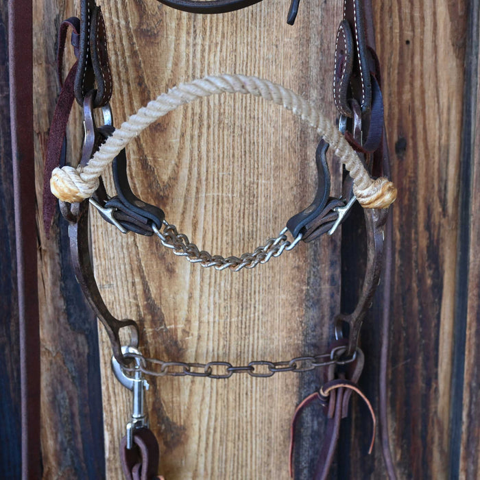 Classic Equine Hackamore Bridle Rig w/Browband Headstall