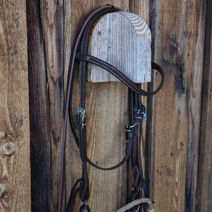 Classic Equine Hackamore Bridle Rig w/Browband Headstall