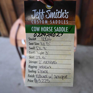 16.5" JEFF SMITH COW HORSE SADDLE Saddles Jeff Smith   