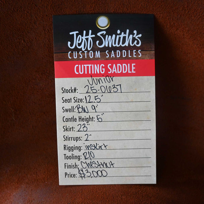 12.5" JUNIOR JEFF SMITH BUSTER WELCH CUTTING SADDLE Saddles - New Jeff Smith
