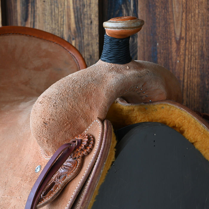14" USED TESKEY'S TEAM ROPING SADDLE