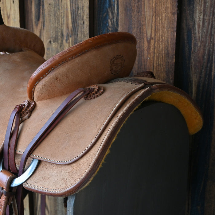 14" USED TESKEY'S TEAM ROPING SADDLE