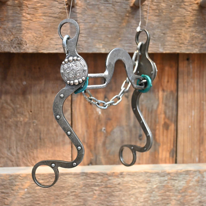 Paul Petska Solid Washer Port Bit w/Silver Spotted Conchos