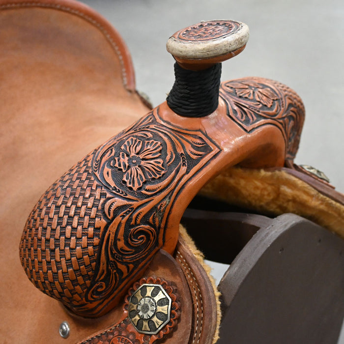 13" USED TESKEY'S ROPING SADDLE Saddles - Used Teskey's Saddlery