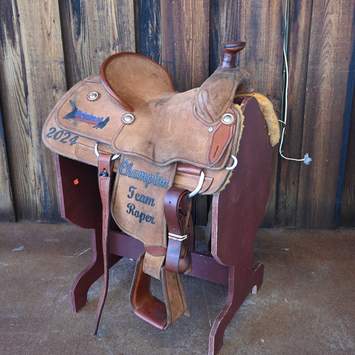 14" USED G & C TEAM ROPING SADDLE