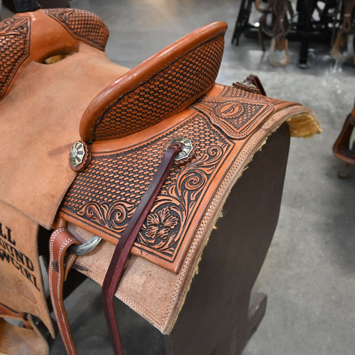 13" USED TESKEY'S ROPING SADDLE Saddles - Used Teskey's Saddlery