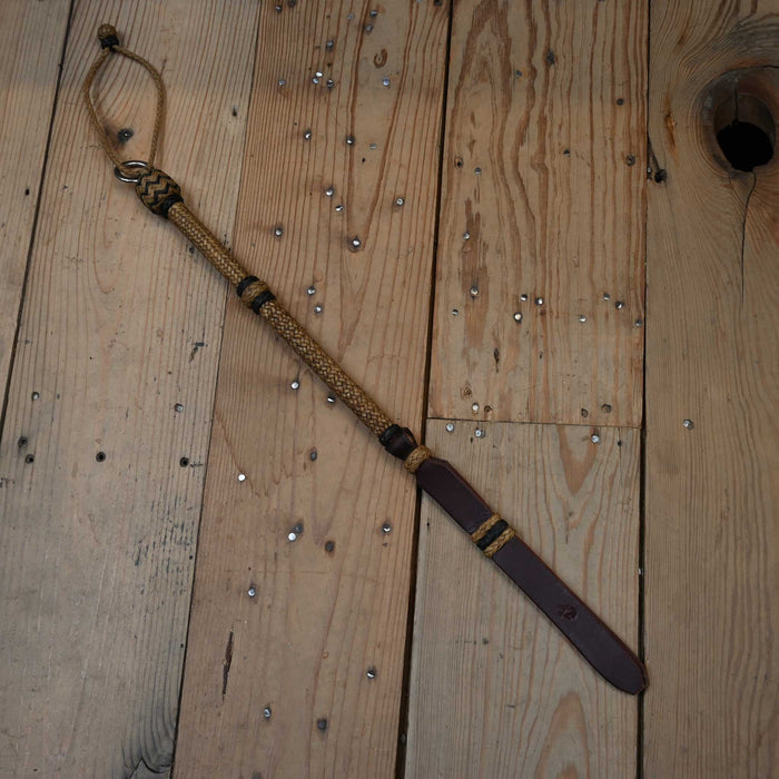 22 1/2" Bronc Willoughby quality made Braided Rawhide Quirt Tack - Whips, Crops & Quirts Bronc Willoughby