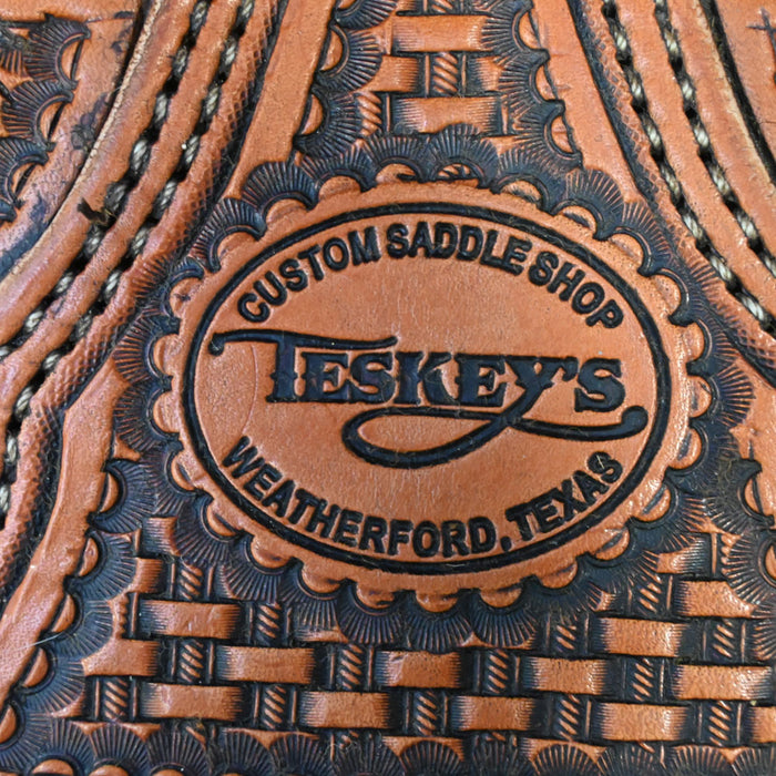 13" USED TESKEY'S ROPING SADDLE Saddles - Used Teskey's Saddlery
