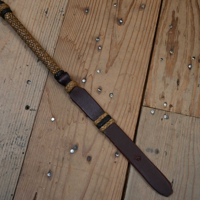 22 1/2" Bronc Willoughby quality made Braided Rawhide Quirt Tack - Whips, Crops & Quirts Bronc Willoughby