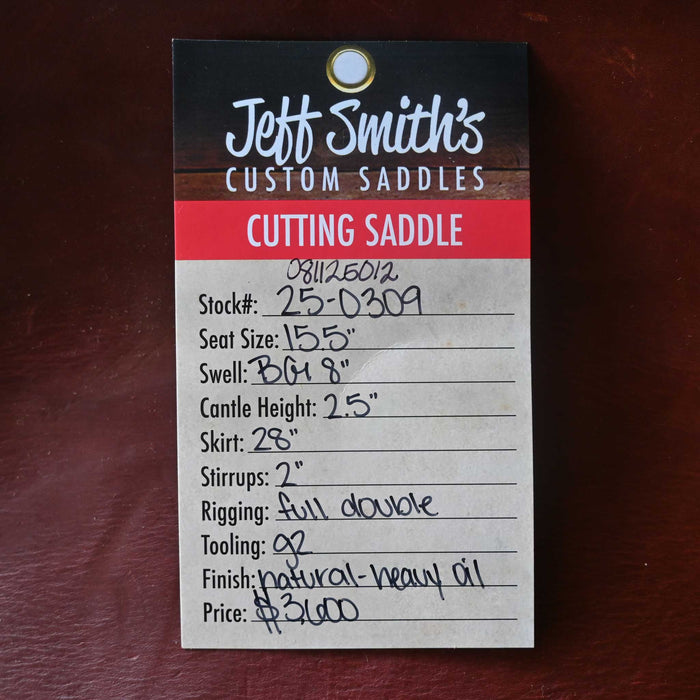15.5" JEFF SMITH BEAU GALYEAN CUTTING SADDLE Saddles - New Jeff Smith