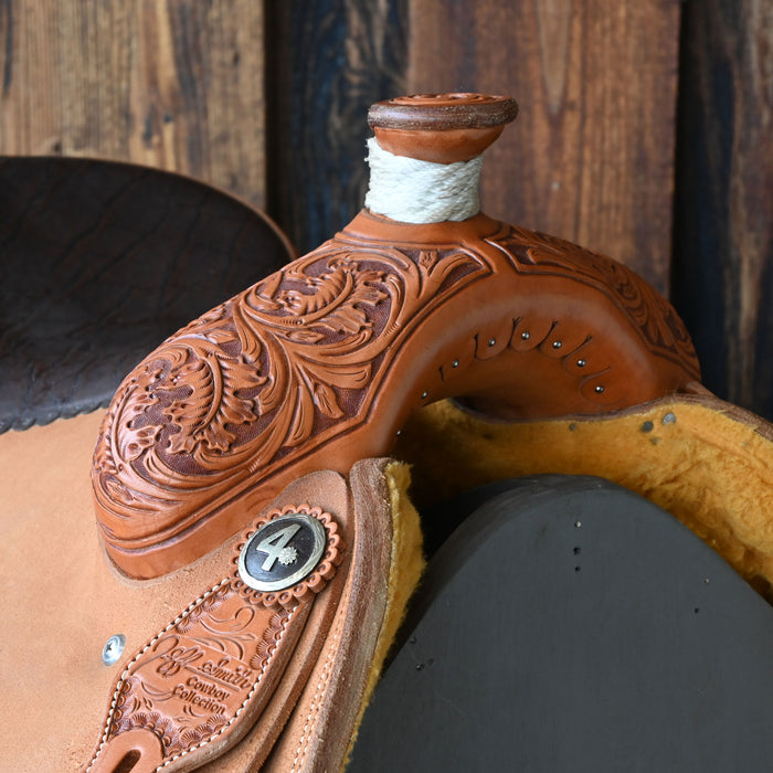 14" USED JEFF SMITH CALF ROPING SADDLE