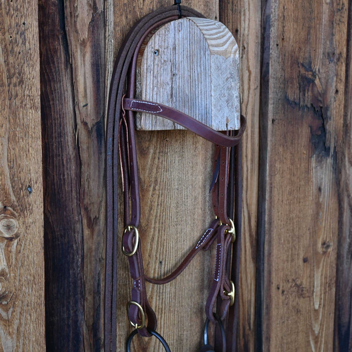 D-Ring Dogbone Bridle Rig w/Browband Headstall