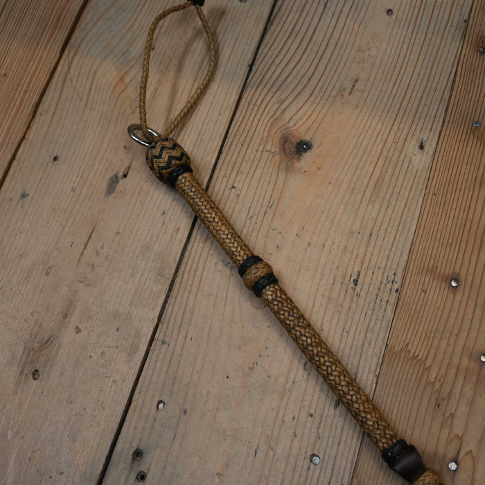 22 1/2" Bronc Willoughby quality made Braided Rawhide Quirt Tack - Whips, Crops & Quirts Bronc Willoughby