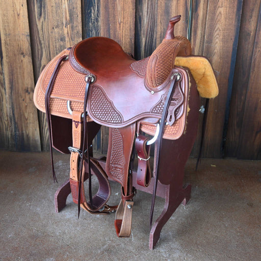 15.5" JEFF SMITH BEAU GALYEAN CUTTING SADDLE Saddles - New Jeff Smith