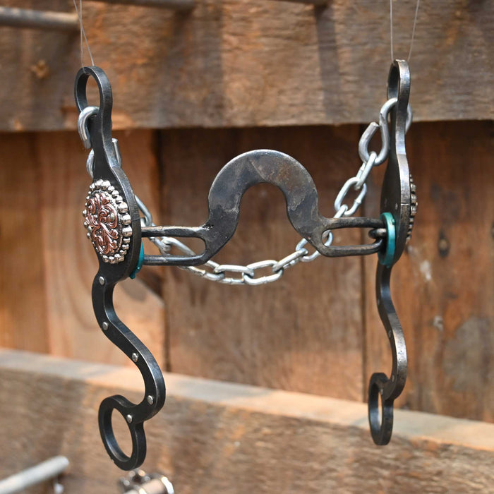 Paul Petska Solid Washer Port Bit w/Copper Swirl Conchos