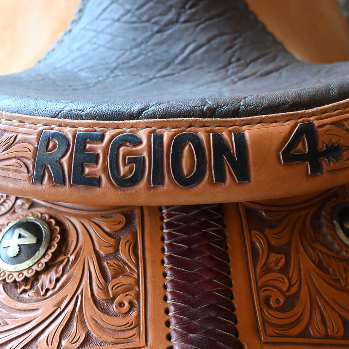 14" USED JEFF SMITH CALF ROPING SADDLE
