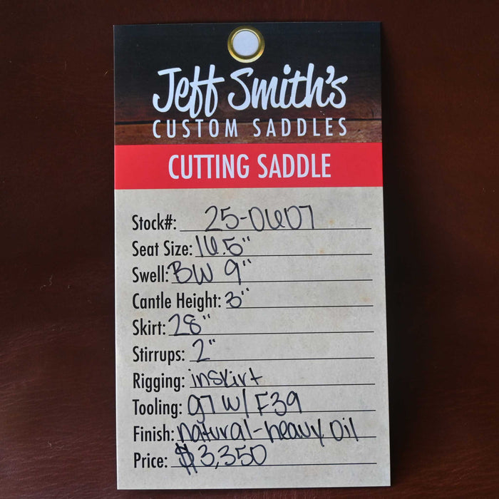 16.5" JEFF SMITH BUSTER WELCH CUTTING SADDLE Saddles - New Jeff Smith