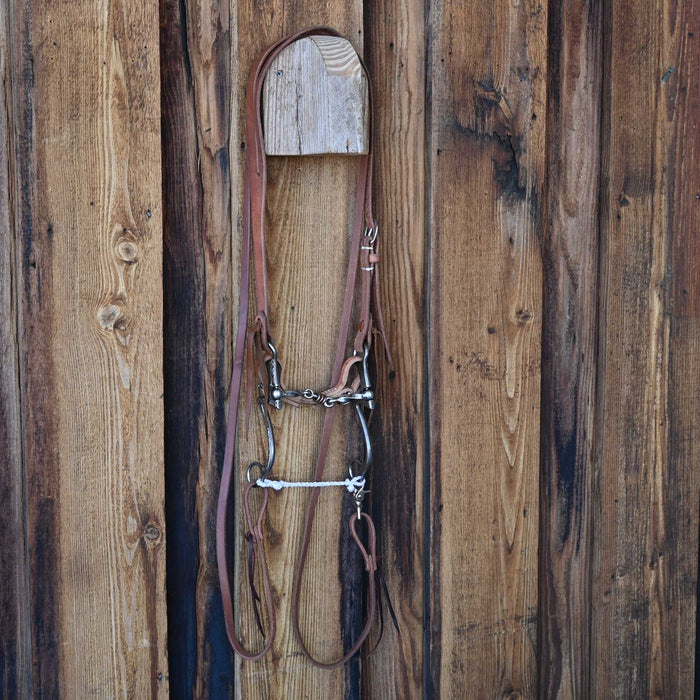 Kerry Kelley Silver Mounted 7 Slow Twist Dogbone Bridle Rig w/All New Leather