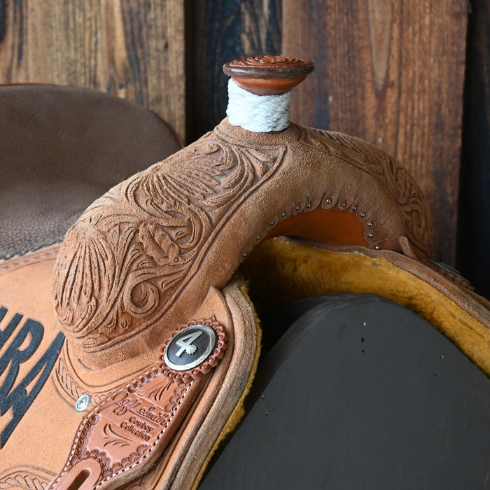 14" USED JEFF SMITH CALF ROPING SADDLE