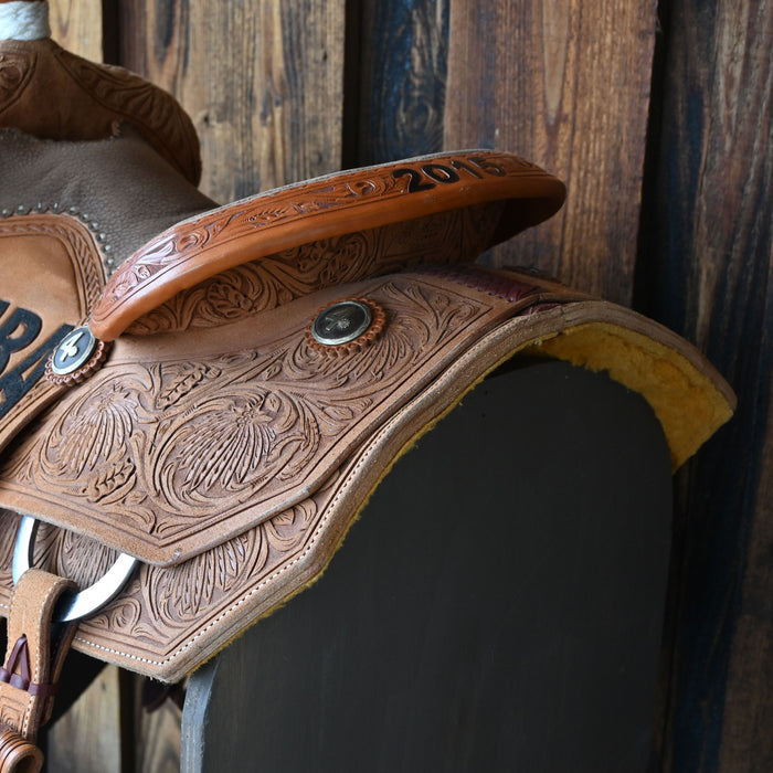 14" USED JEFF SMITH CALF ROPING SADDLE