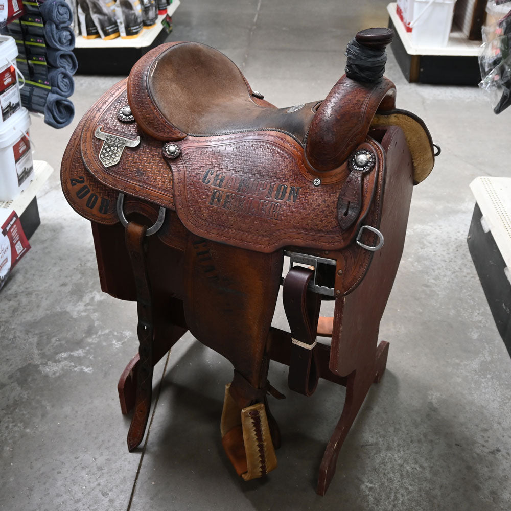 15" USED MARTIN TEAM ROPING SADDLE