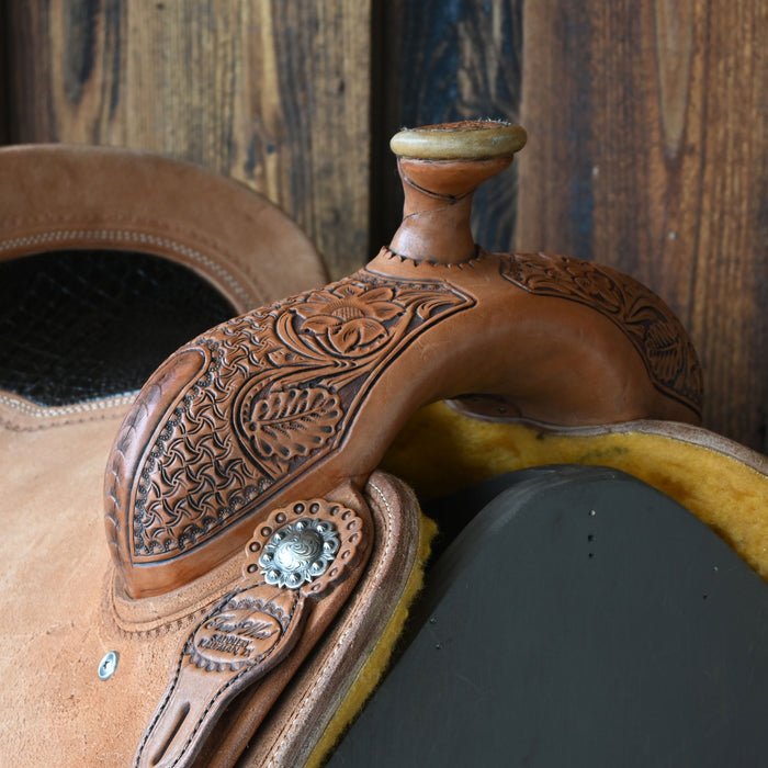 14" USED TRENT WARD CALF ROPING SADDLE