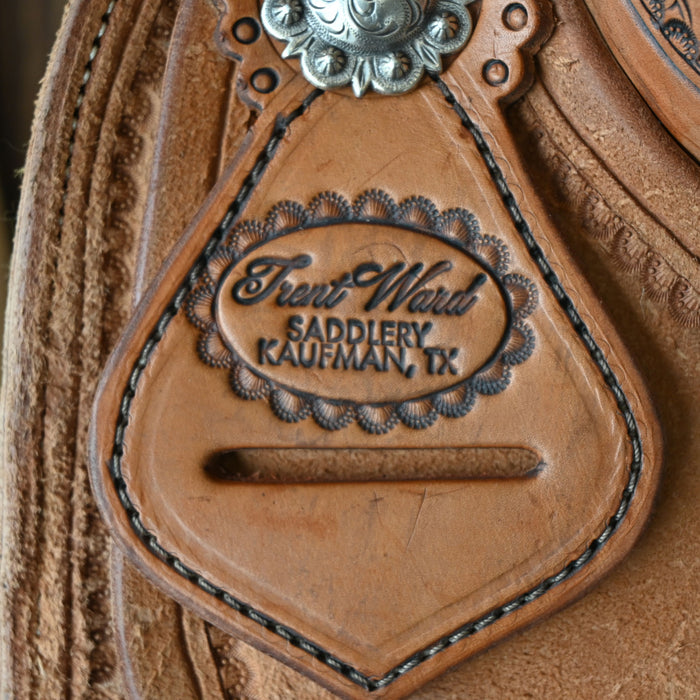 14" USED TRENT WARD CALF ROPING SADDLE