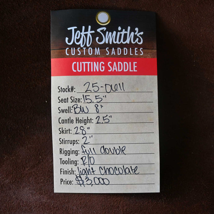 15.5" JEFF SMITH BUSTER WELCH CUTTING SADDLE Saddles - New Jeff Smith