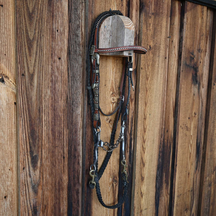 Classic Equine Ricky Green Chain Bridle Rig w/Browband Headstall