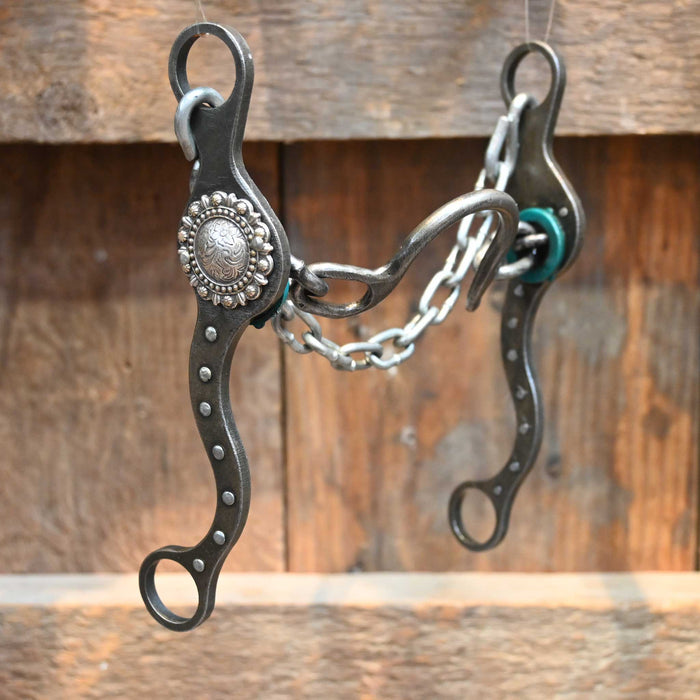 Paul Petska Ported Chain Bit w/Classic Silver Concho