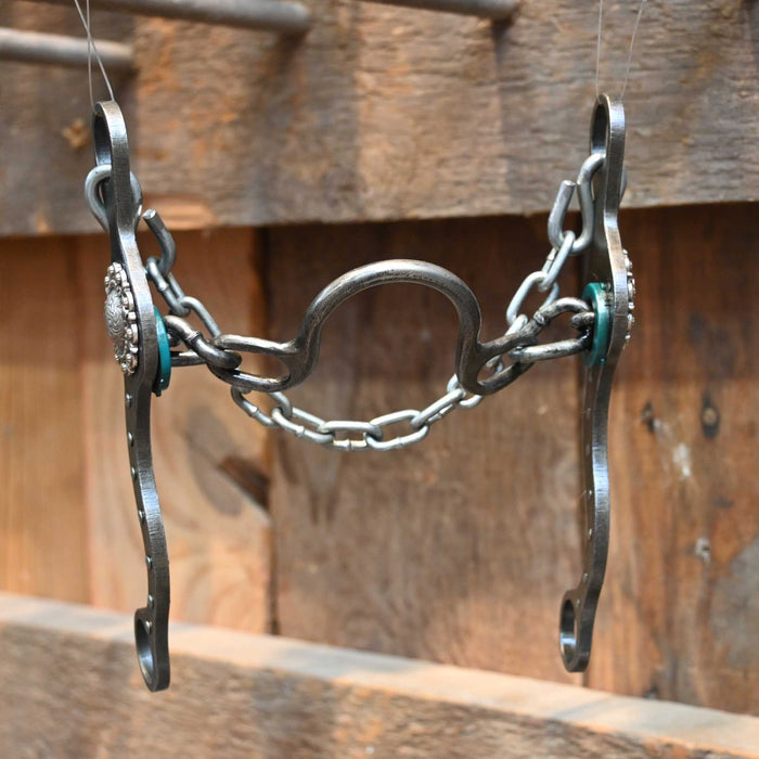 Paul Petska Ported Chain Bit w/Classic Silver Concho