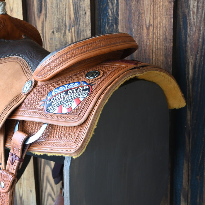 14" USED JEFF SMITH CALF ROPING SADDLE