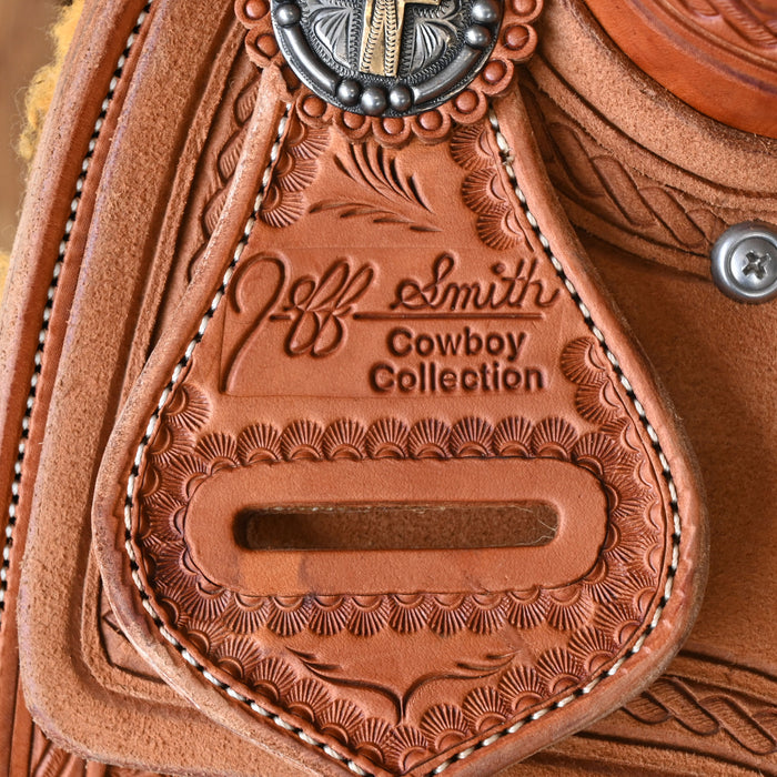14" USED JEFF SMITH CALF ROPING SADDLE