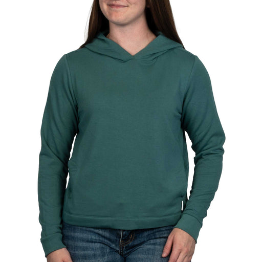 Free Fly Women's Bamboo Fleece Cropped Hoodie - Sea Pine WOMEN - Clothing - Pullovers & Hoodies Free Fly Apparel