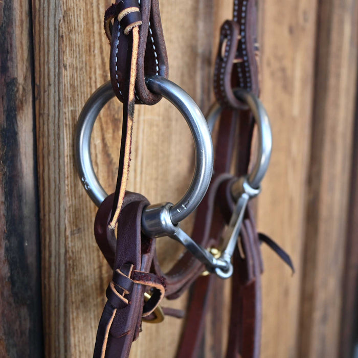 O-Ring Slow Twist Snaffle Bridle Rig w/All New Leather