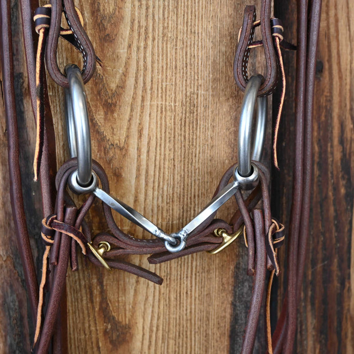 O-Ring Slow Twist Snaffle Bridle Rig w/All New Leather