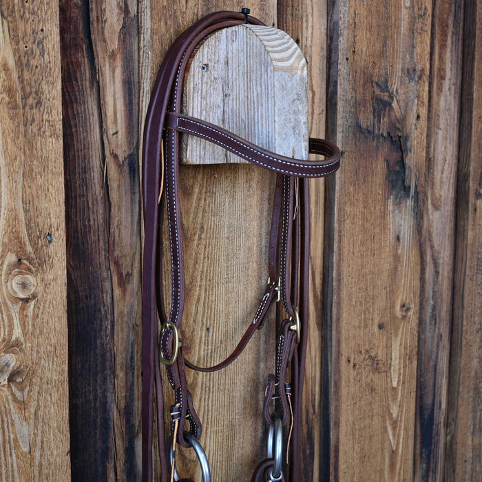 O-Ring Slow Twist Snaffle Bridle Rig w/All New Leather