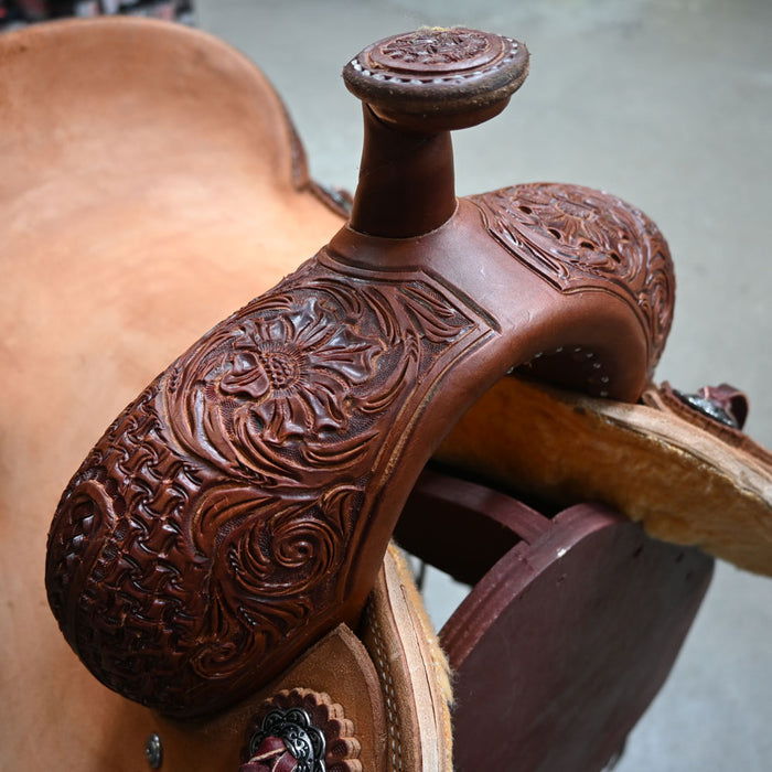 15.5" TESKEY'S RANCH CUTTER SADDLE Saddles - New Teskey's Saddlery