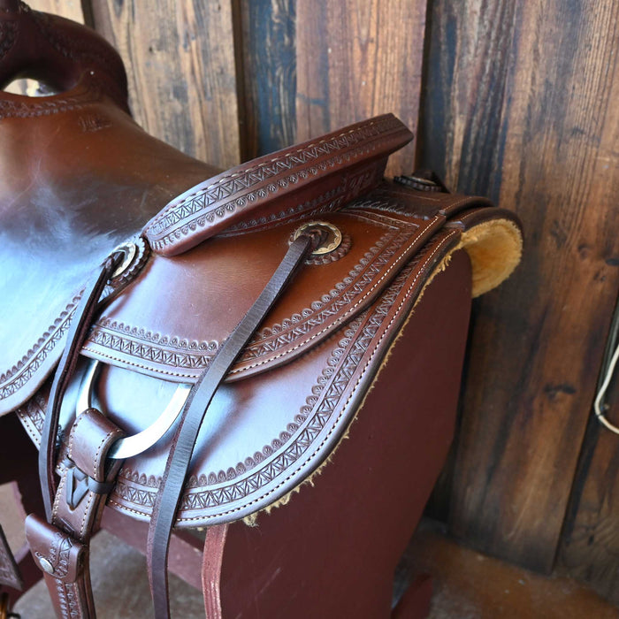16" USED JEFF SMITH RANCH CUTTER SADDLE