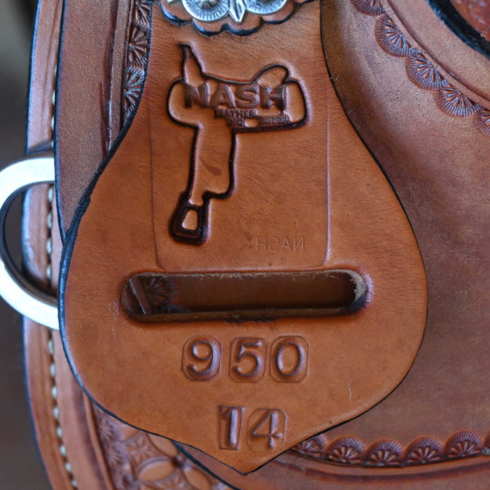 14" USED NASH LEATHER INC. BARREL SADDLE