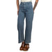 Washed Stripe Denim Frayed Hem Pant WOMEN - Clothing - Jeans So Me